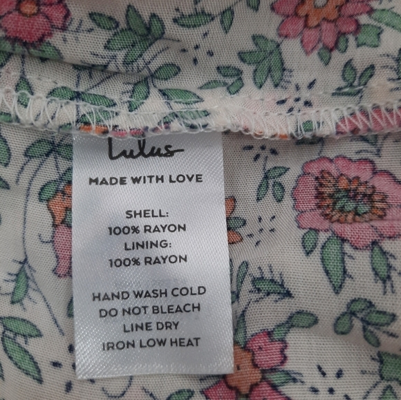 Lulu's Perfect Moments Cream Print Smocked Tie-Strap Culotte Jumpsuit Size Small - Picture 10 of 12